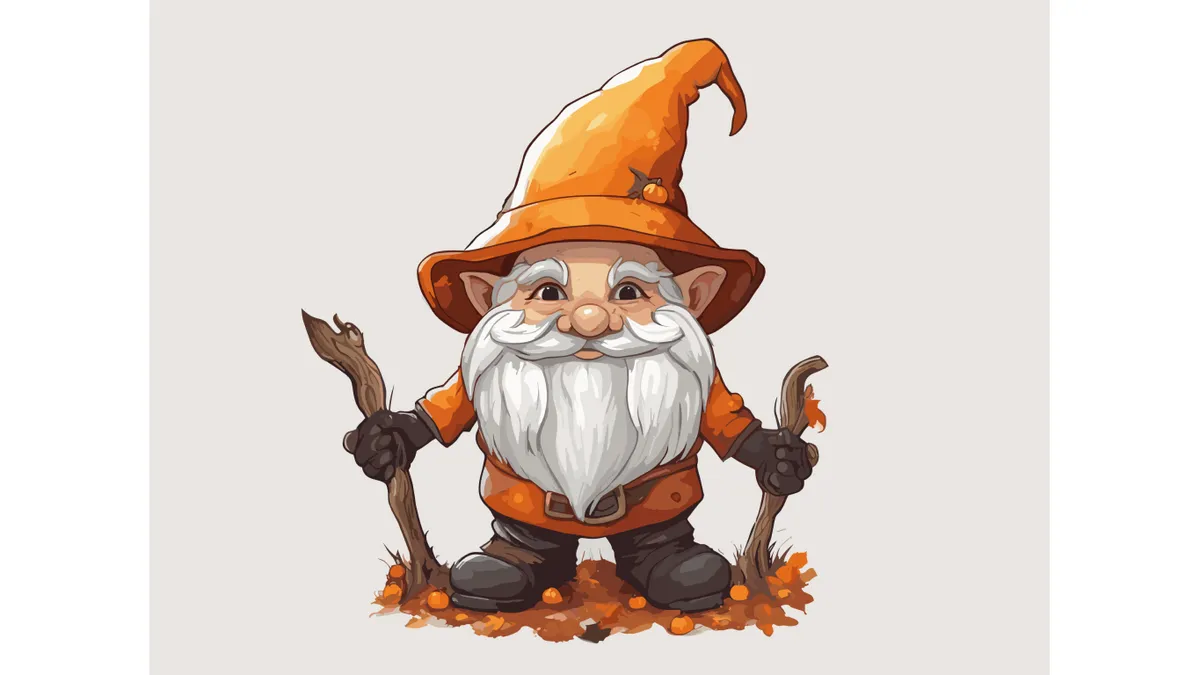Vector art of gnome halloween - 2